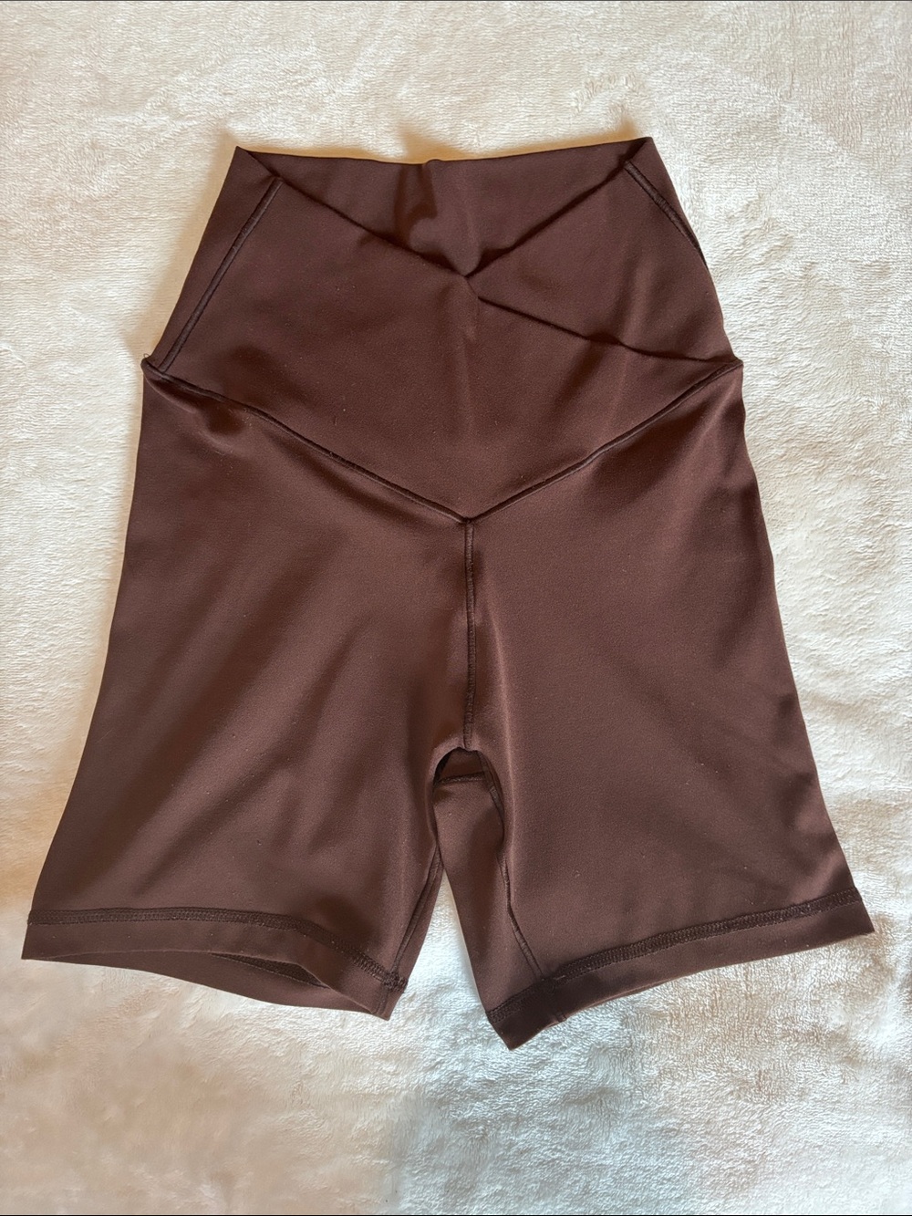 Aerie Brown Crossover High-Waist Women's Bike Shorts